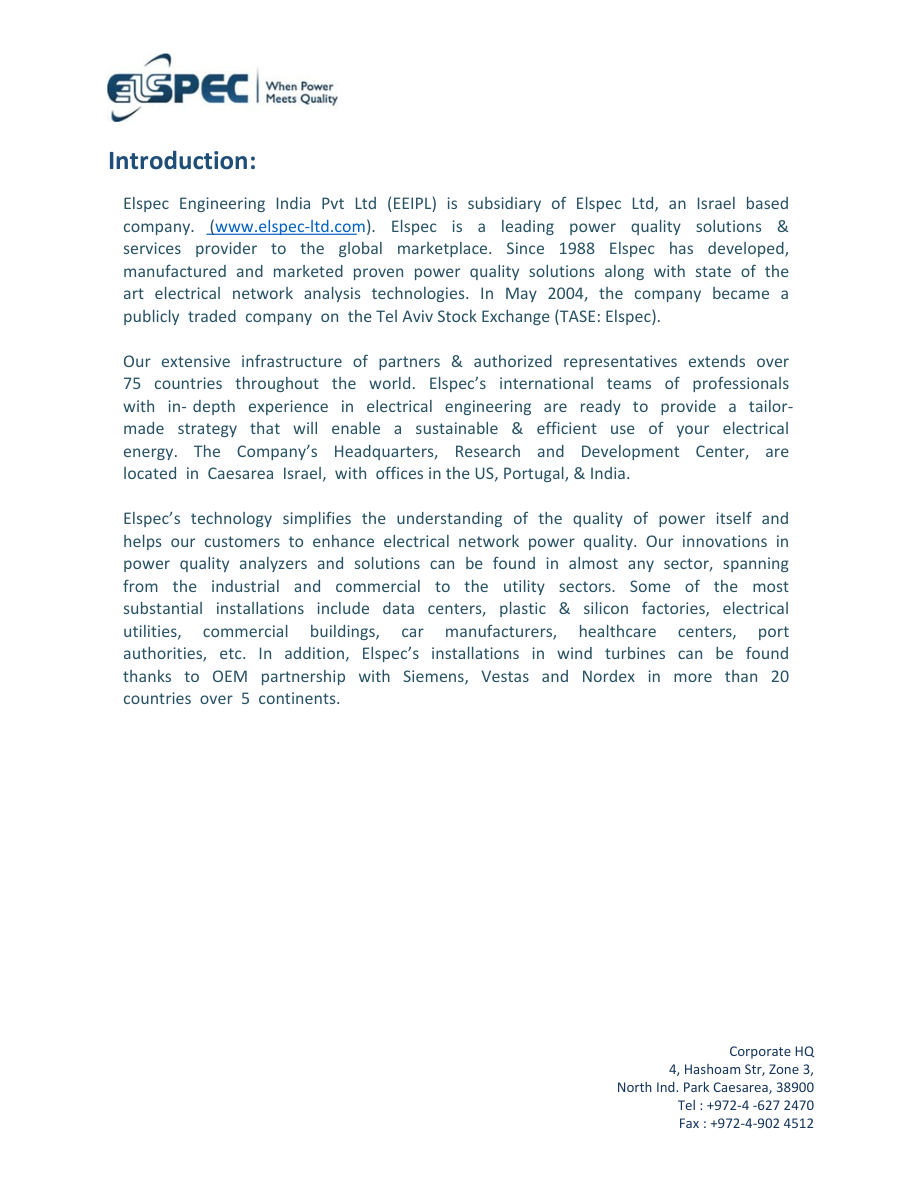 Shree Dinesh Mill case study electrical measurements